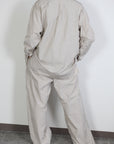 mayumi murasawa shirt_ベージュストライプ_Vシャツ
