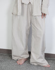 mayumi murasawa shirt_ベージュストライプ_パンツ