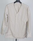 mayumi murasawa shirt_ベージュストライプ_Vシャツ
