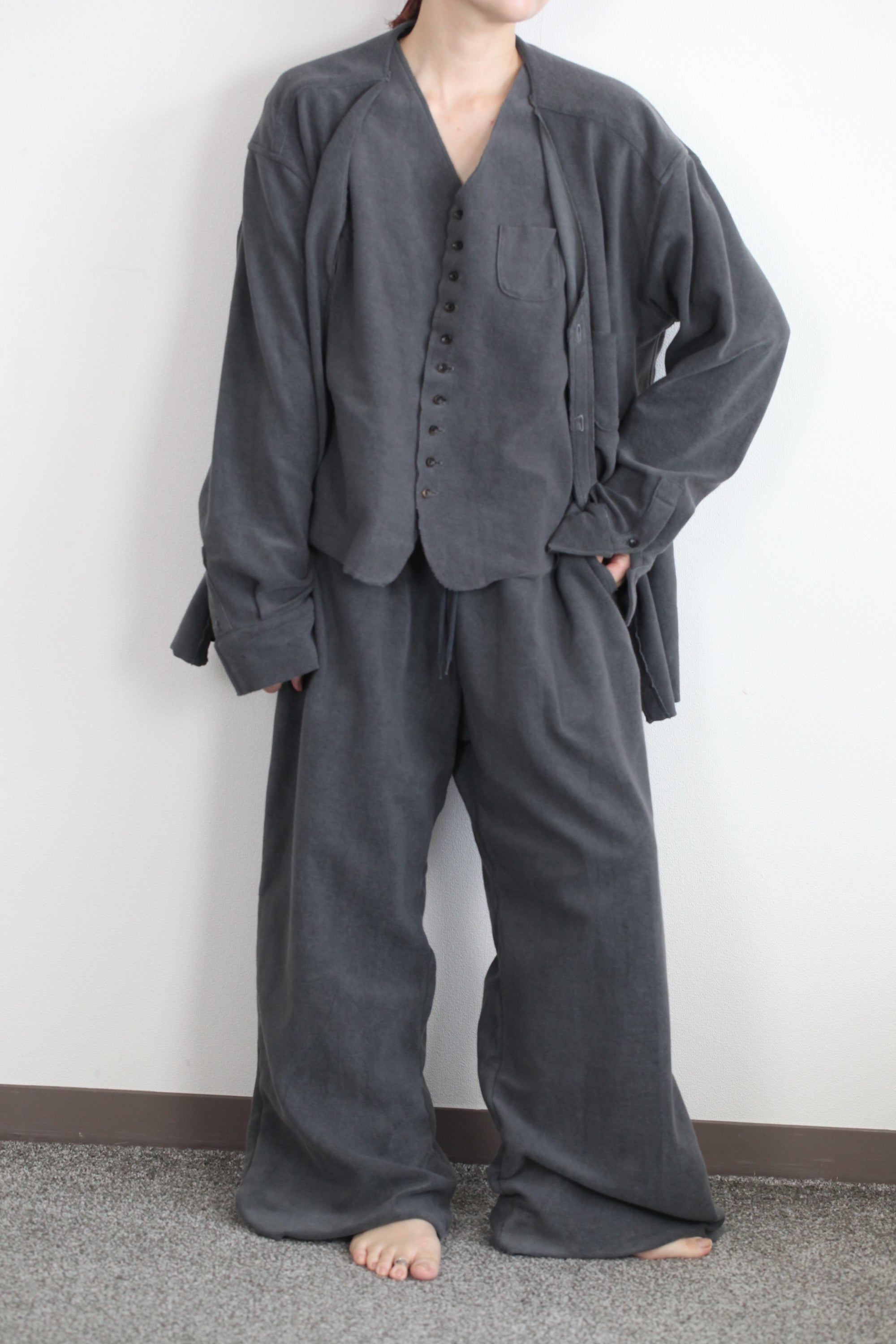 mayumi murasawa shirt_パイルコットン_Vシャツ