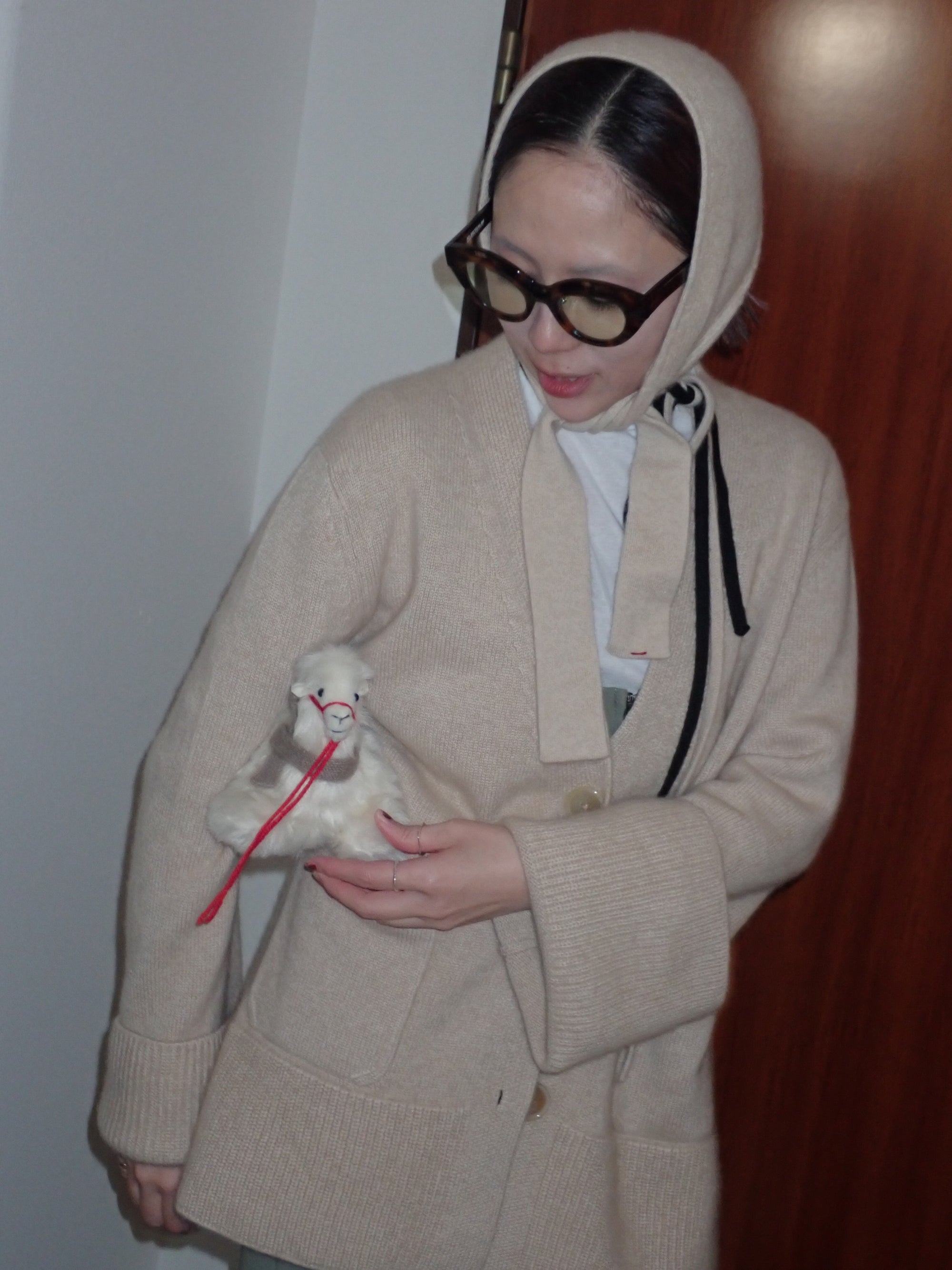 紐付きヘアバンド_パイル