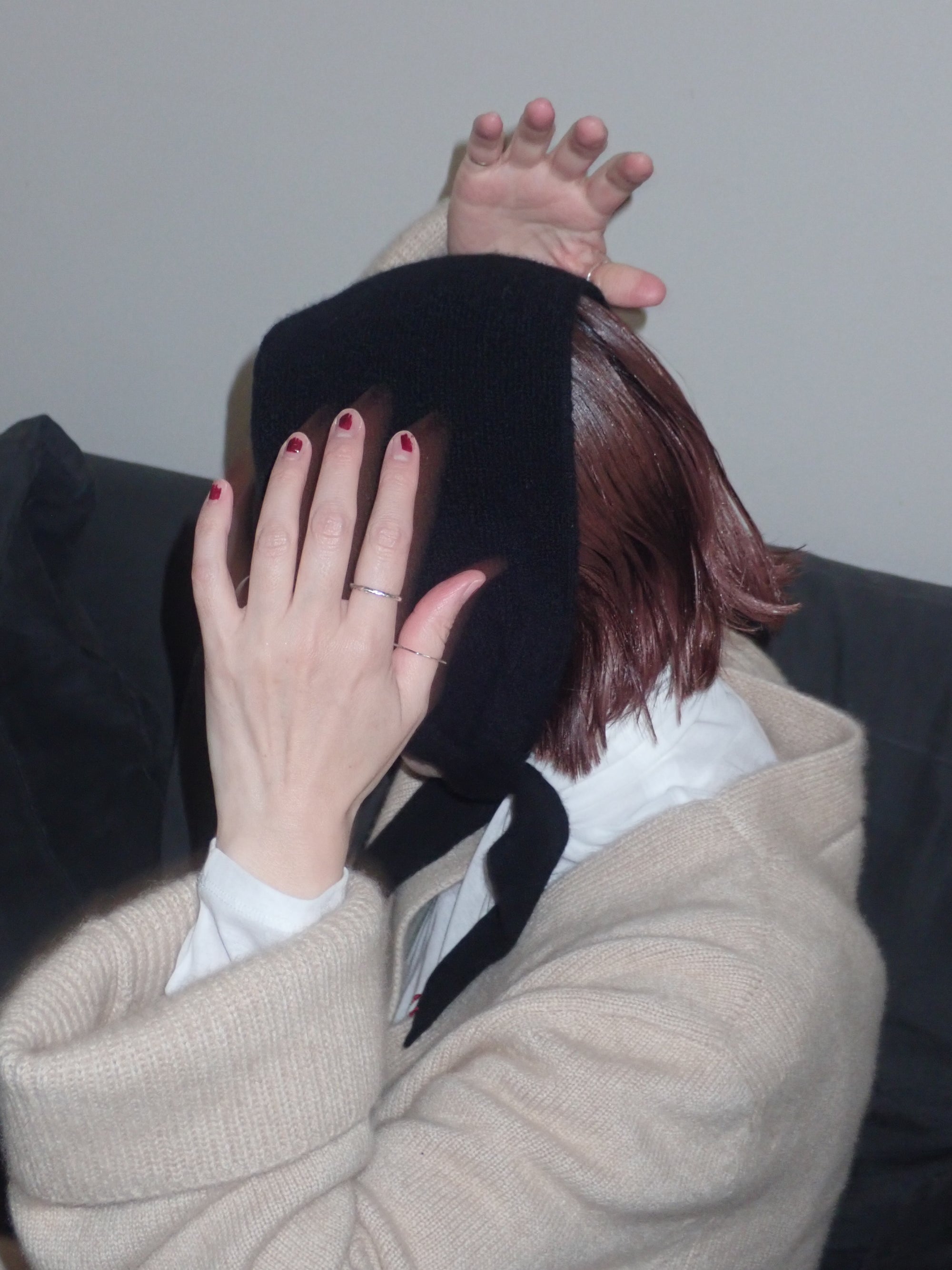 紐付きヘアバンド_パイル