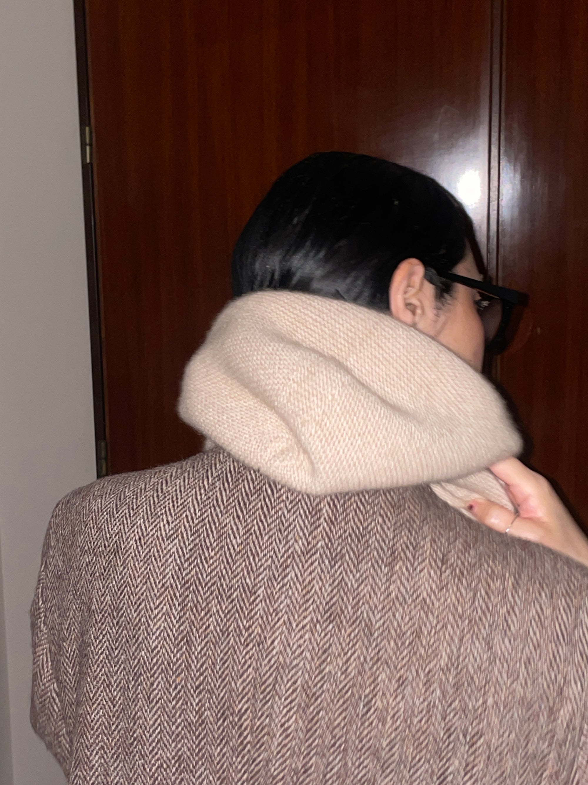 Cashmere mini scarf_Gray