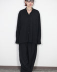 mayumi murasawa shirt_ウールブラック_スタンドシャツ