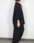 mayumi murasawa shirt_ウールブラック_スタンドシャツ