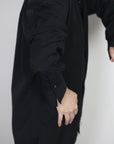 mayumi murasawa shirt_ウールブラック_スタンドシャツ