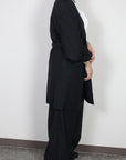 mayumi murasawa shirt_ウールブラック_ガウン+ベルト