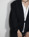 mayumi murasawa shirt_ウールブラック_ガウン+ベルト