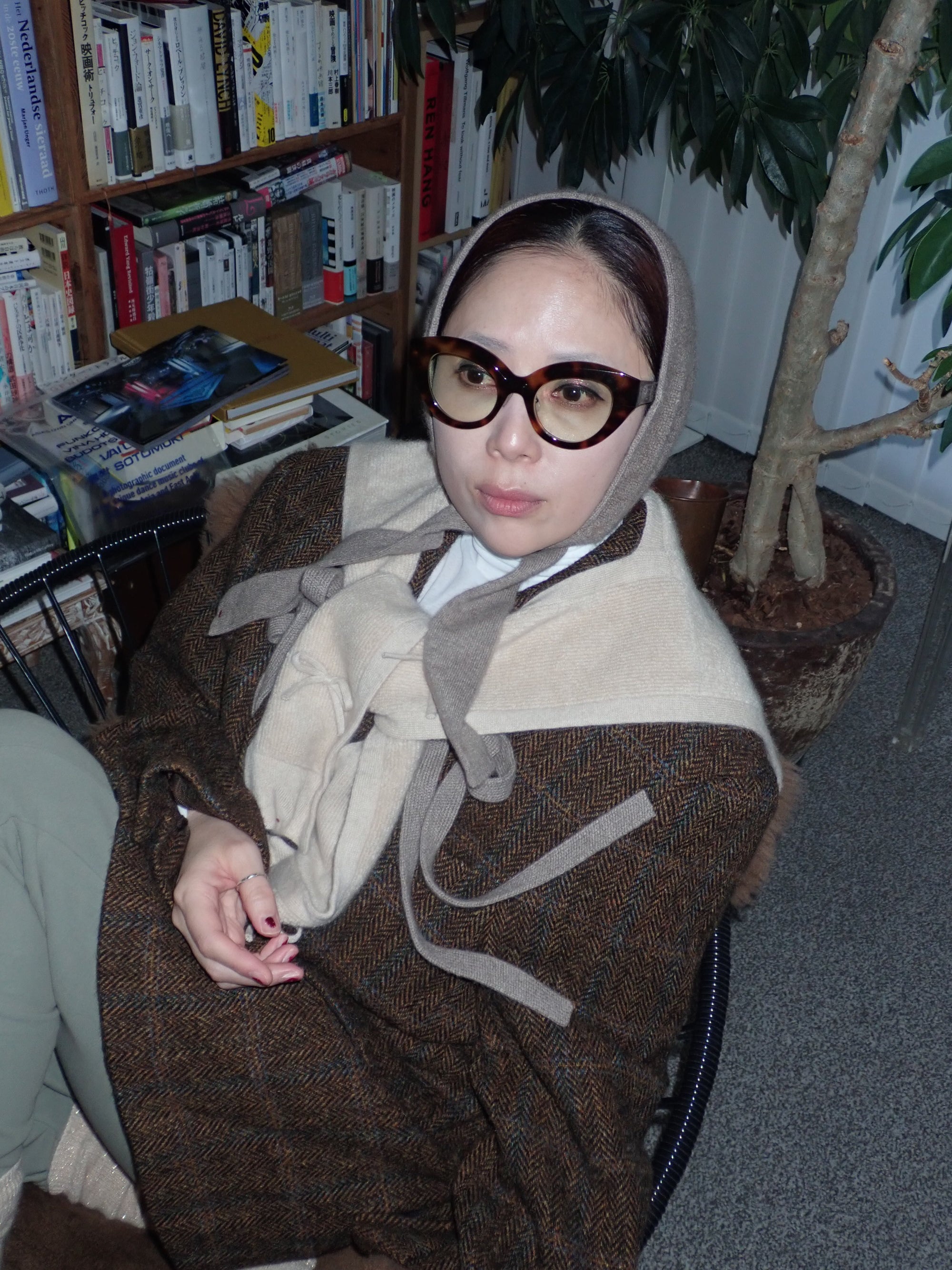 紐付きヘアバンド_パイル