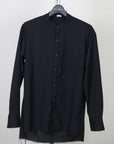 mayumi murasawa shirt_ウールブラック_スタンドシャツ