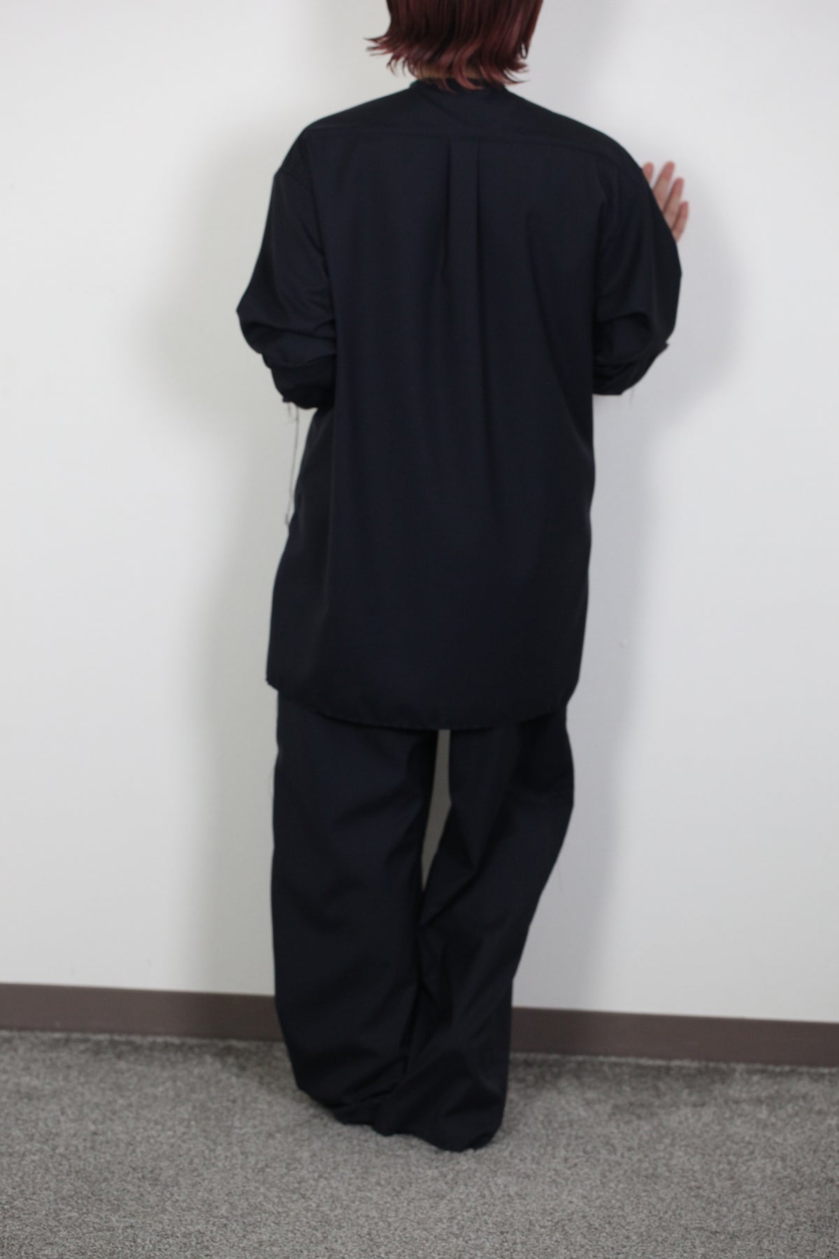 mayumi murasawa shirt_ウールネイビー _Vシャツ