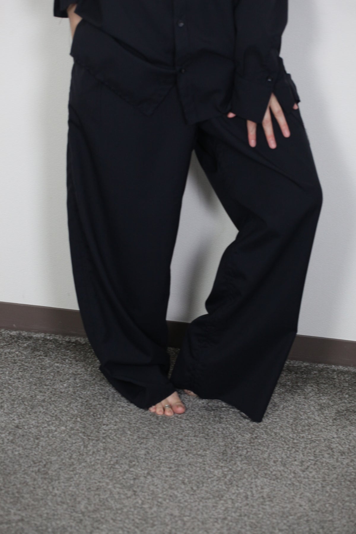 mayumi murasawa shirt_ウールネイビー _パンツ