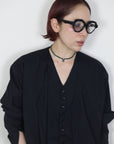 mayumi murasawa shirt_ウールネイビー _Vシャツ