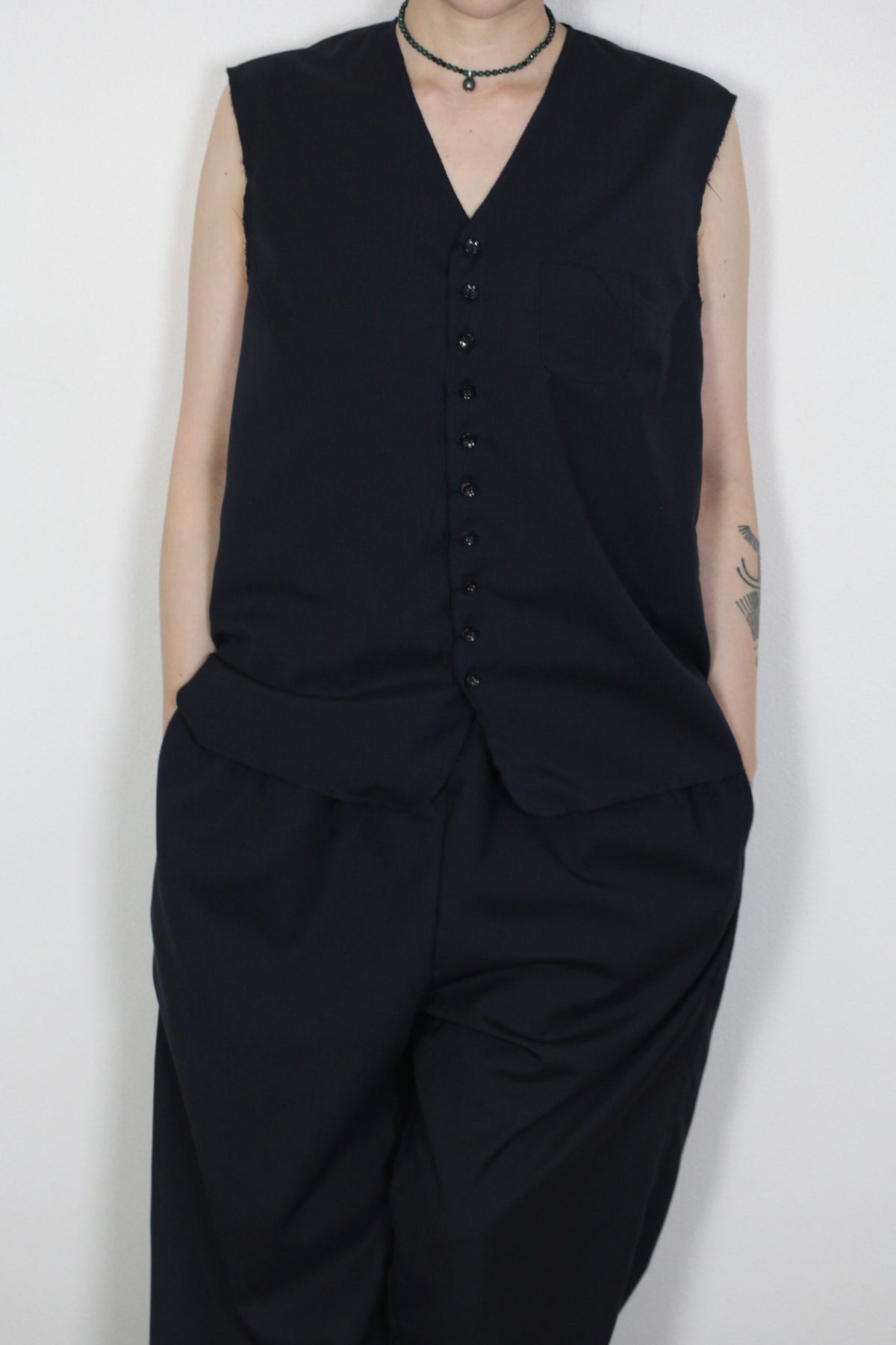 mayumi murasawa shirt_ウールネイビー _ベスト