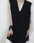 mayumi murasawa shirt_ウールネイビー _ベスト