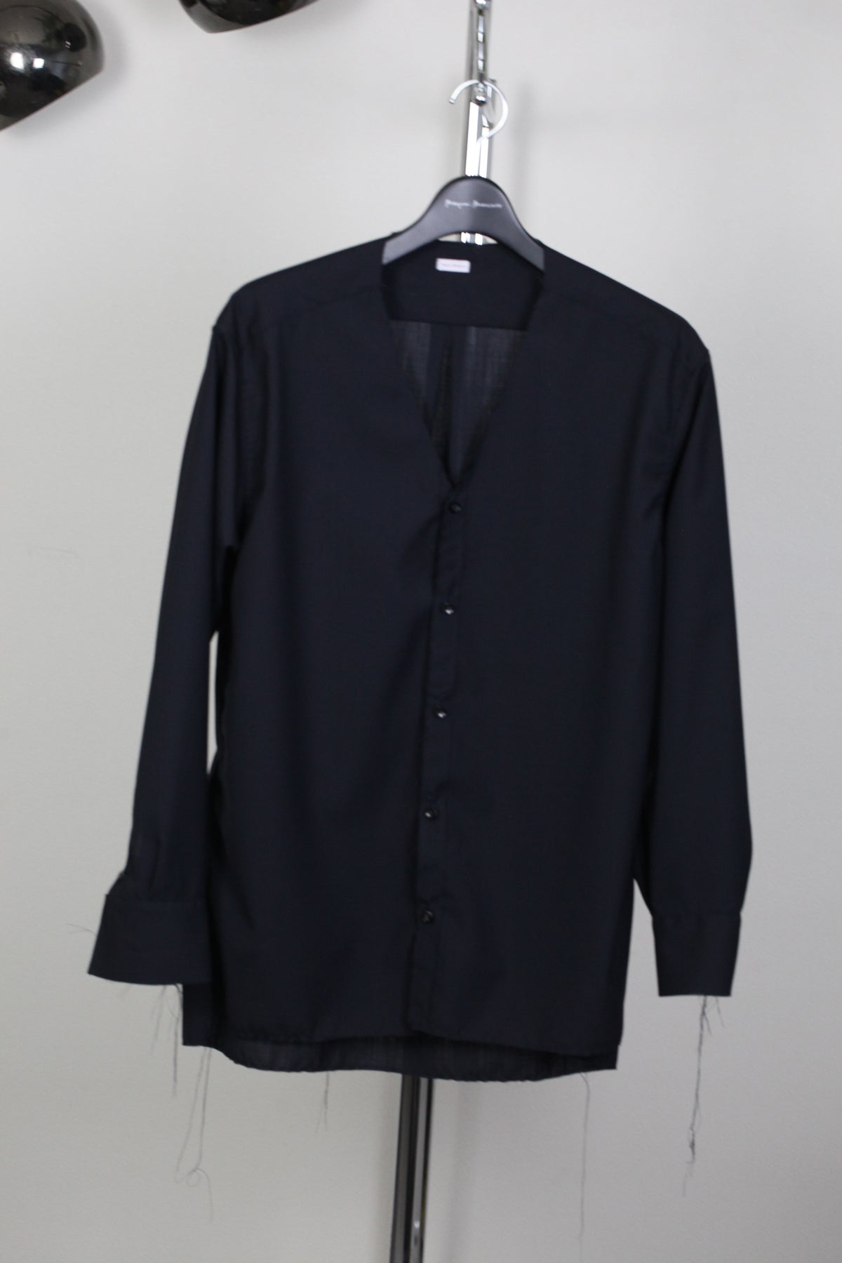 mayumi murasawa shirt_ウールネイビー _Vシャツ