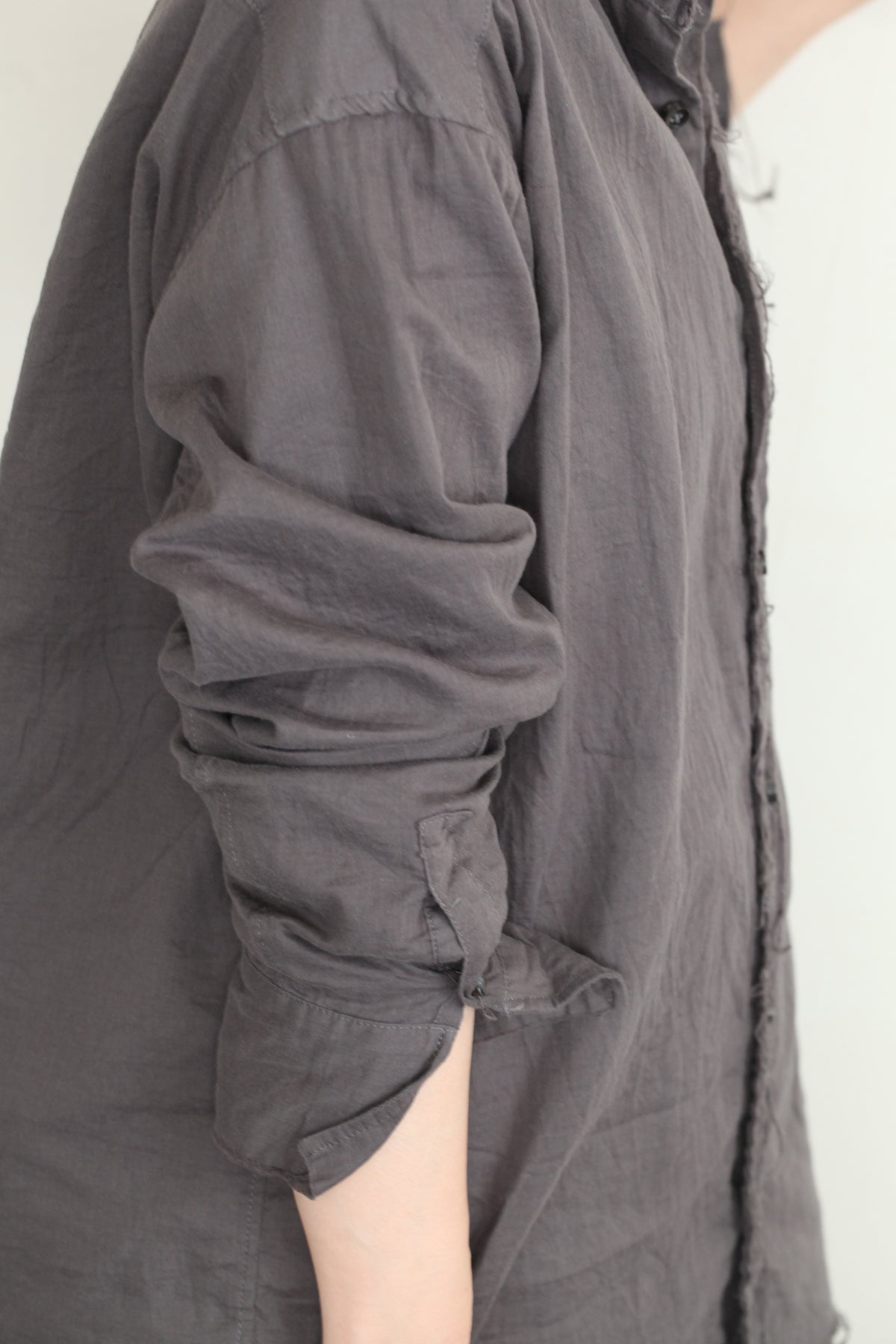 mayumi murasawa shirt_オーガニックコットングレー_セットアップ