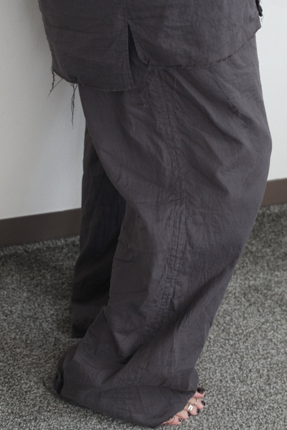 mayumi murasawa shirt_オーガニックコットングレー_セットアップ