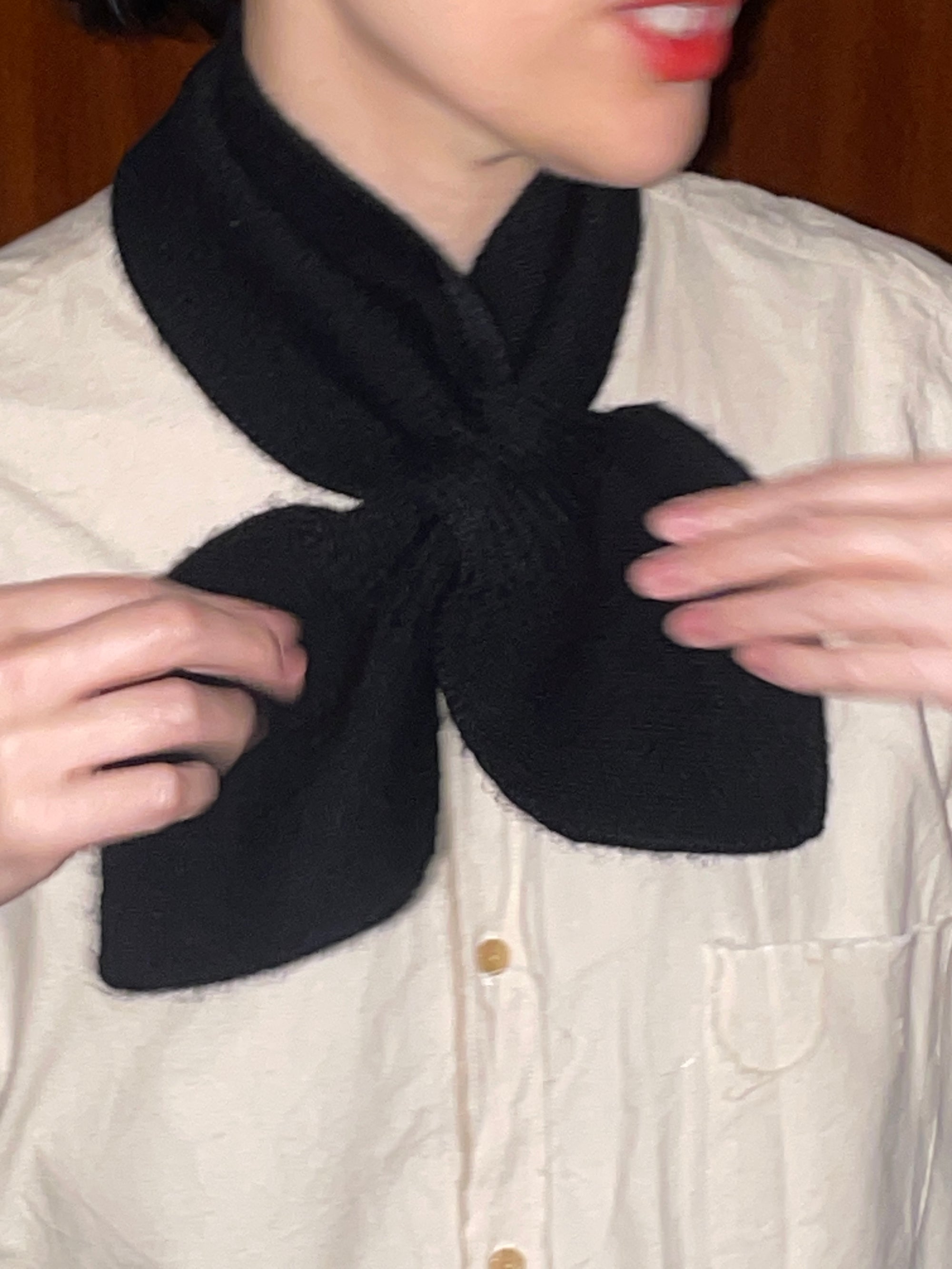 Cashmere mini scarf_Gray