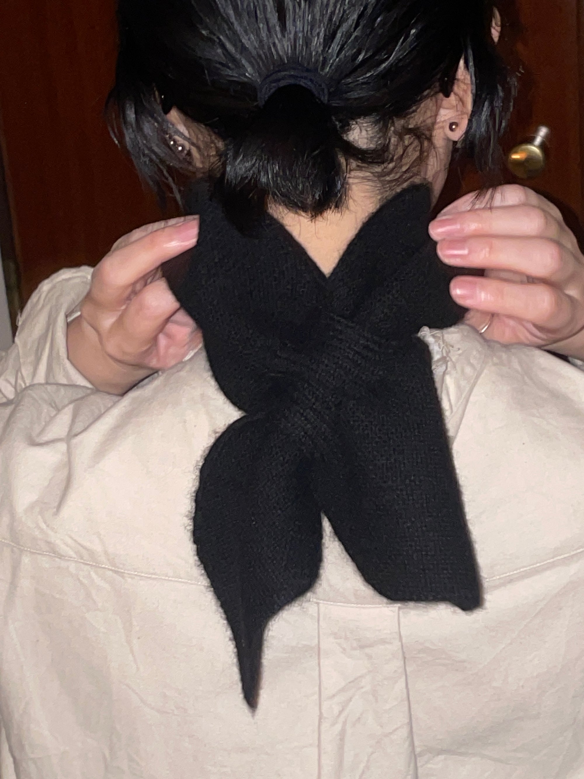 Cashmere mini scarf_Gray