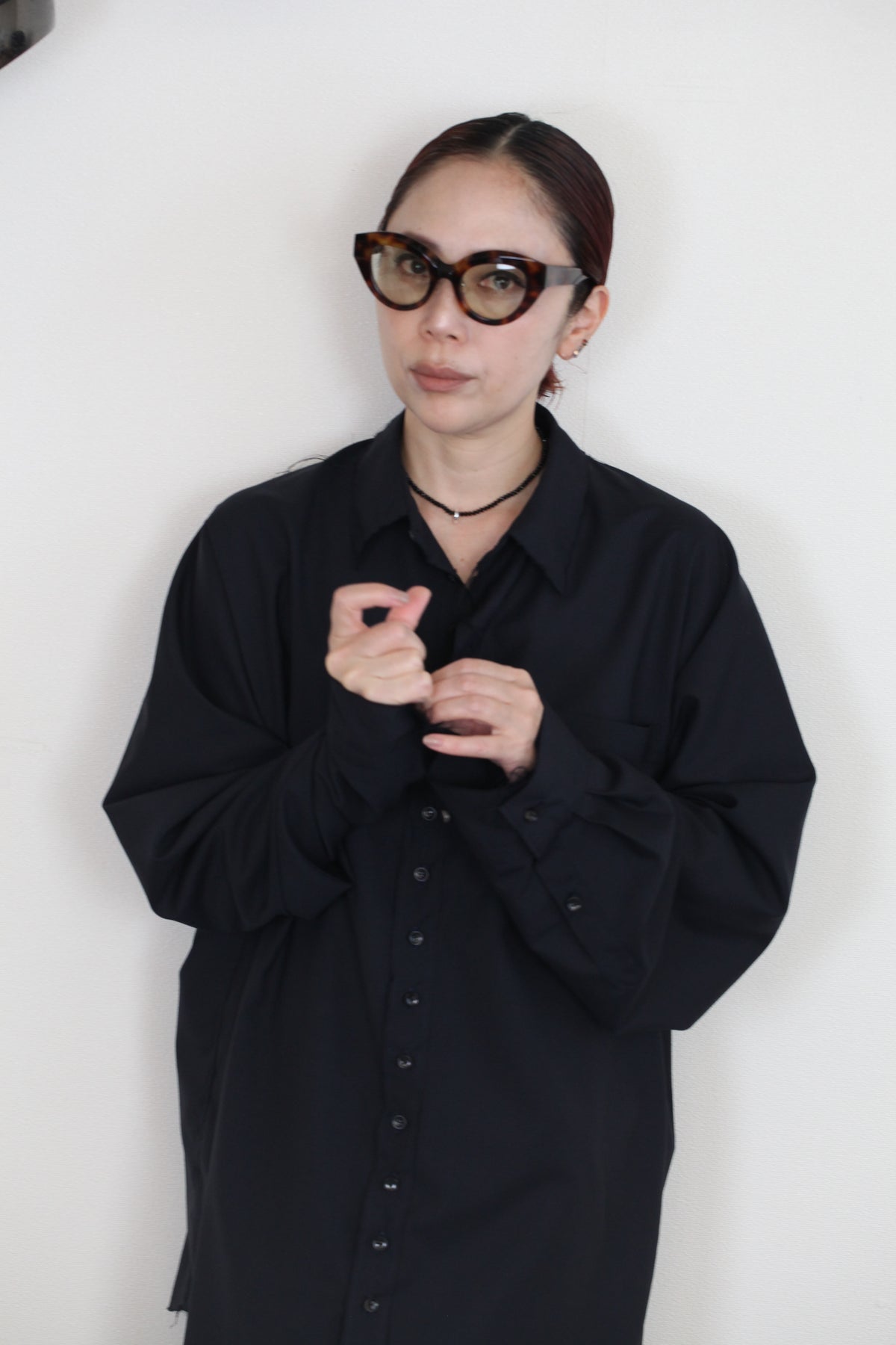 Yang Shirt ヤンシャツ_ウールネイビー