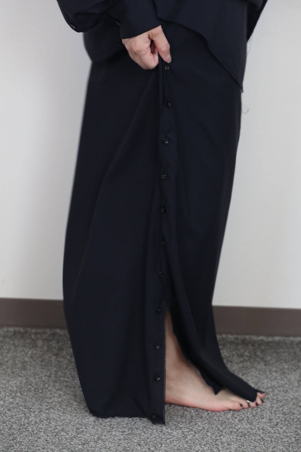 Yang Skirt ヤンスカート_ウールネイビー