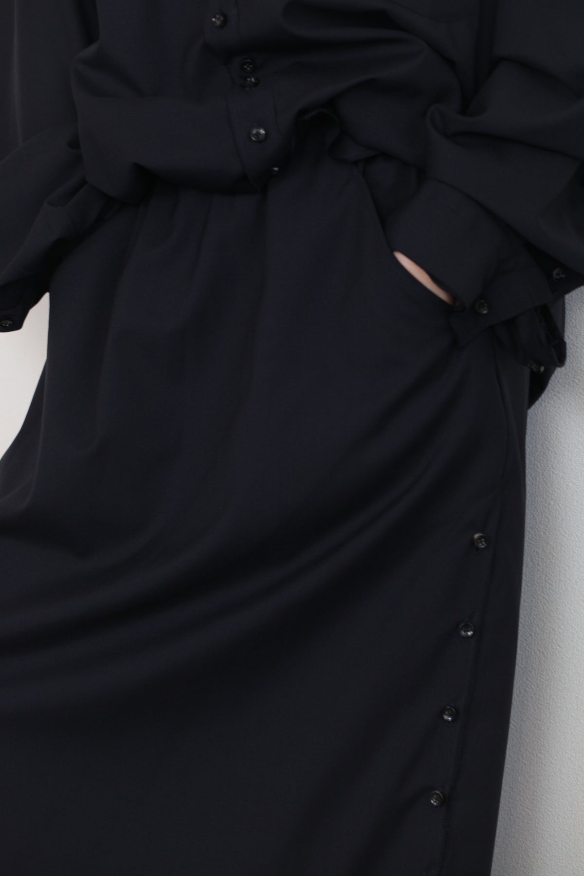Yang Skirt ヤンスカート_ウールネイビー