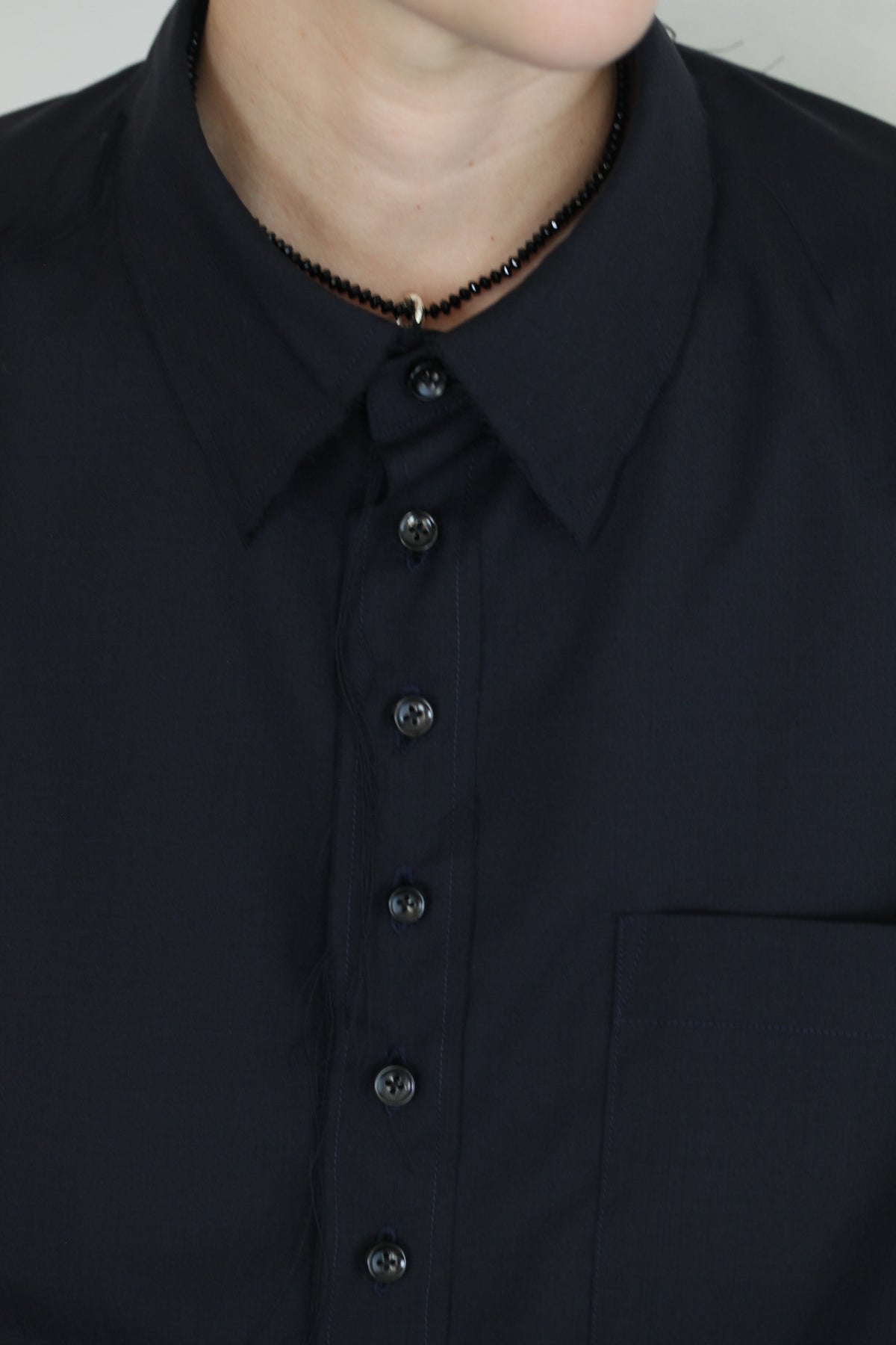 Yang Shirt ヤンシャツ_ウールネイビー