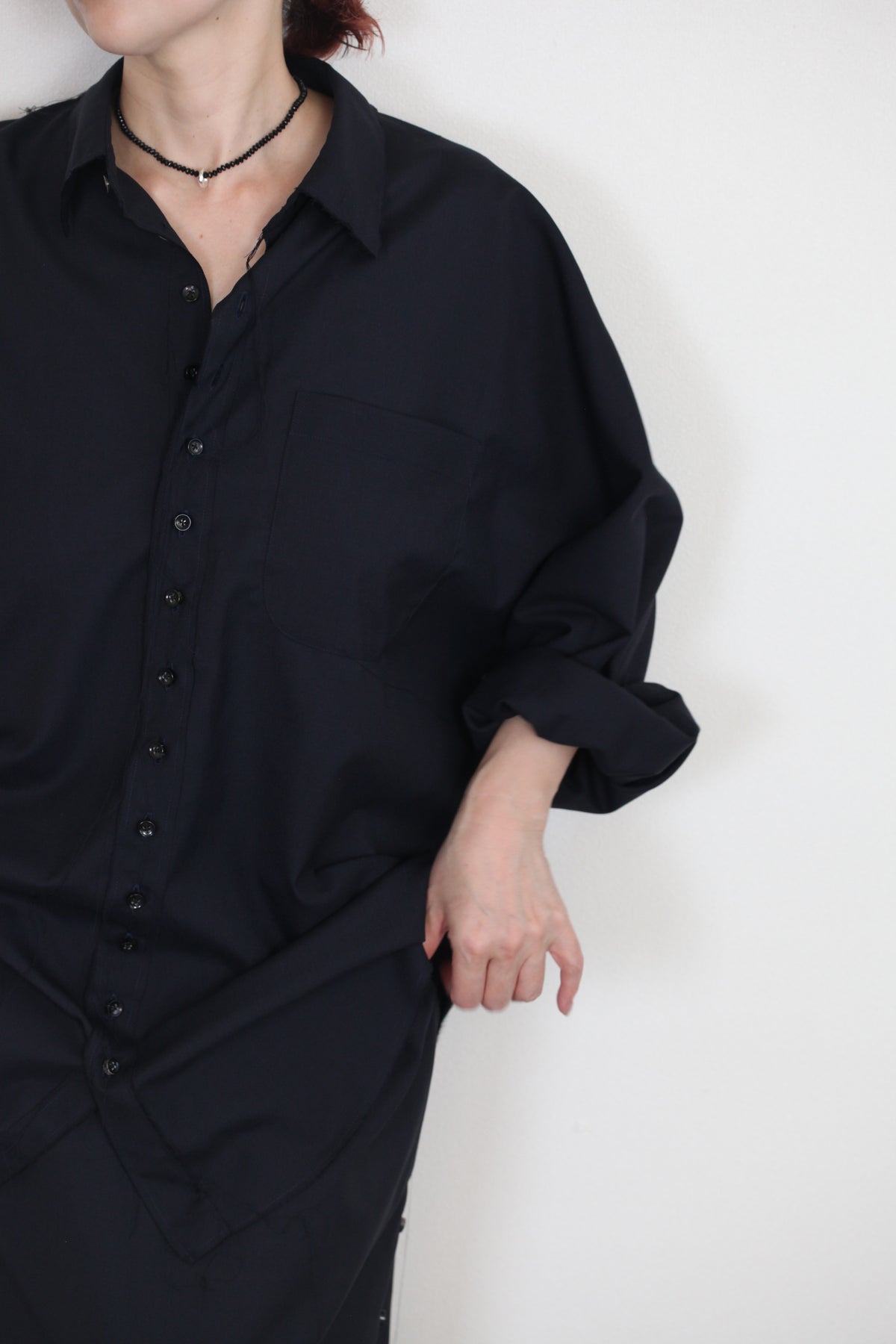 Yang Shirt ヤンシャツ_ウールネイビー
