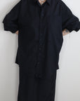 Yang Shirt ヤンシャツ_ウールネイビー