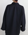 Yang Shirt ヤンシャツ_ウールネイビー