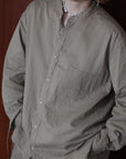 mayumi murasawa shirt_ベージュ_スタンドシャツ
