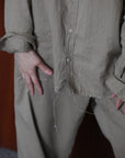 mayumi murasawa shirt_ベージュ_スタンドシャツ