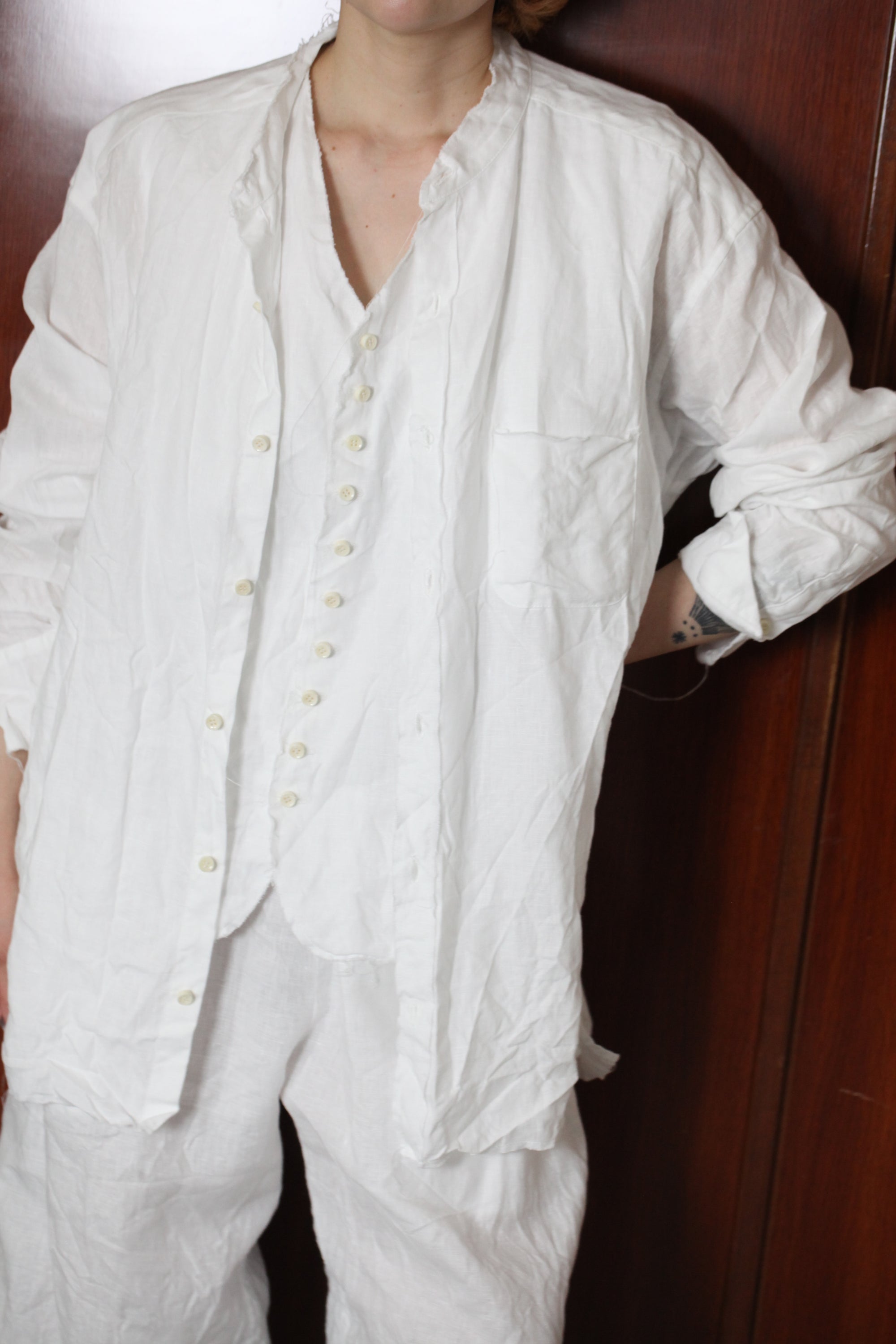 mayumi murasawa shirt_白_スタンドシャツ