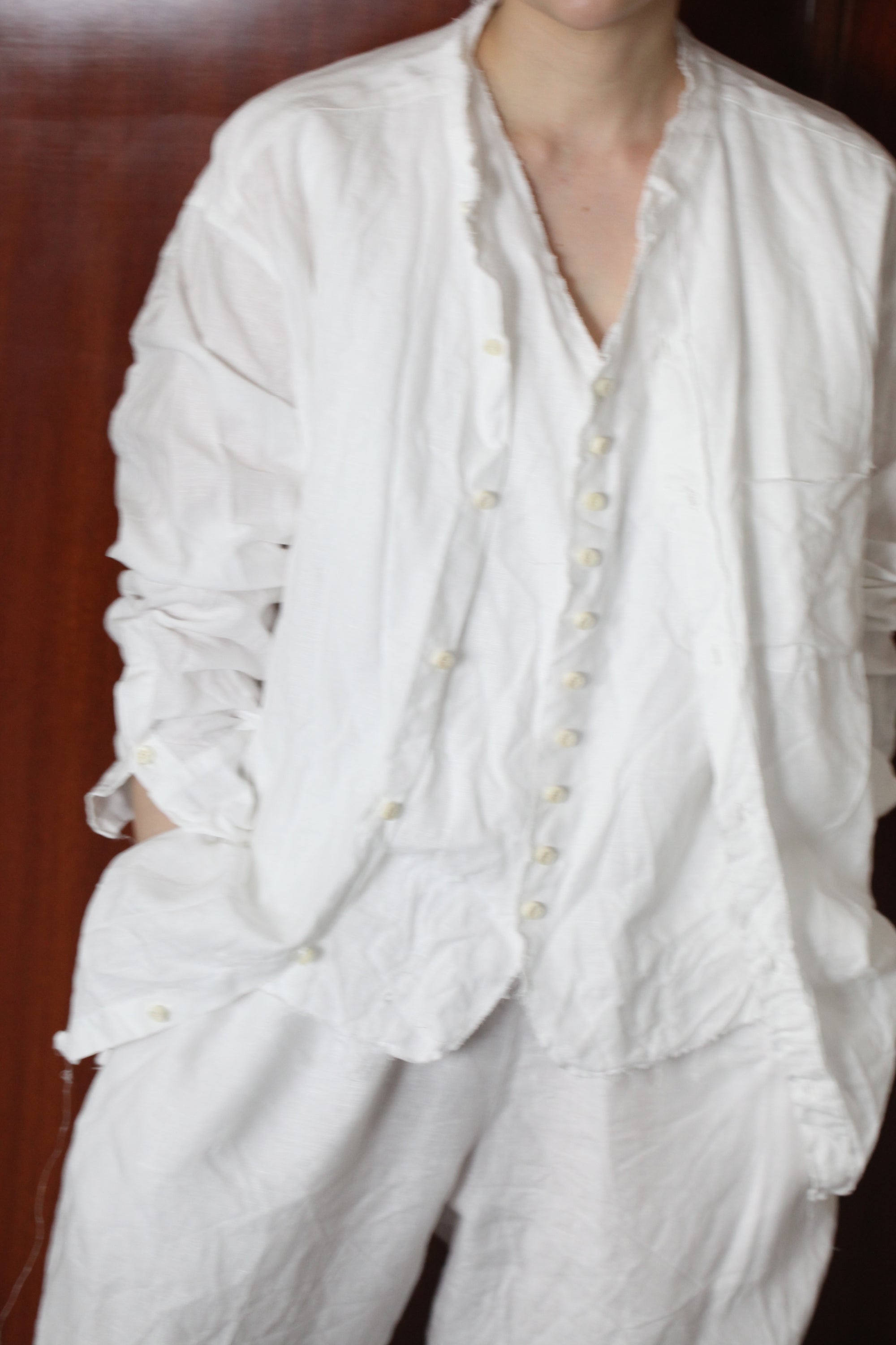 mayumi murasawa shirt_白_スタンドシャツ