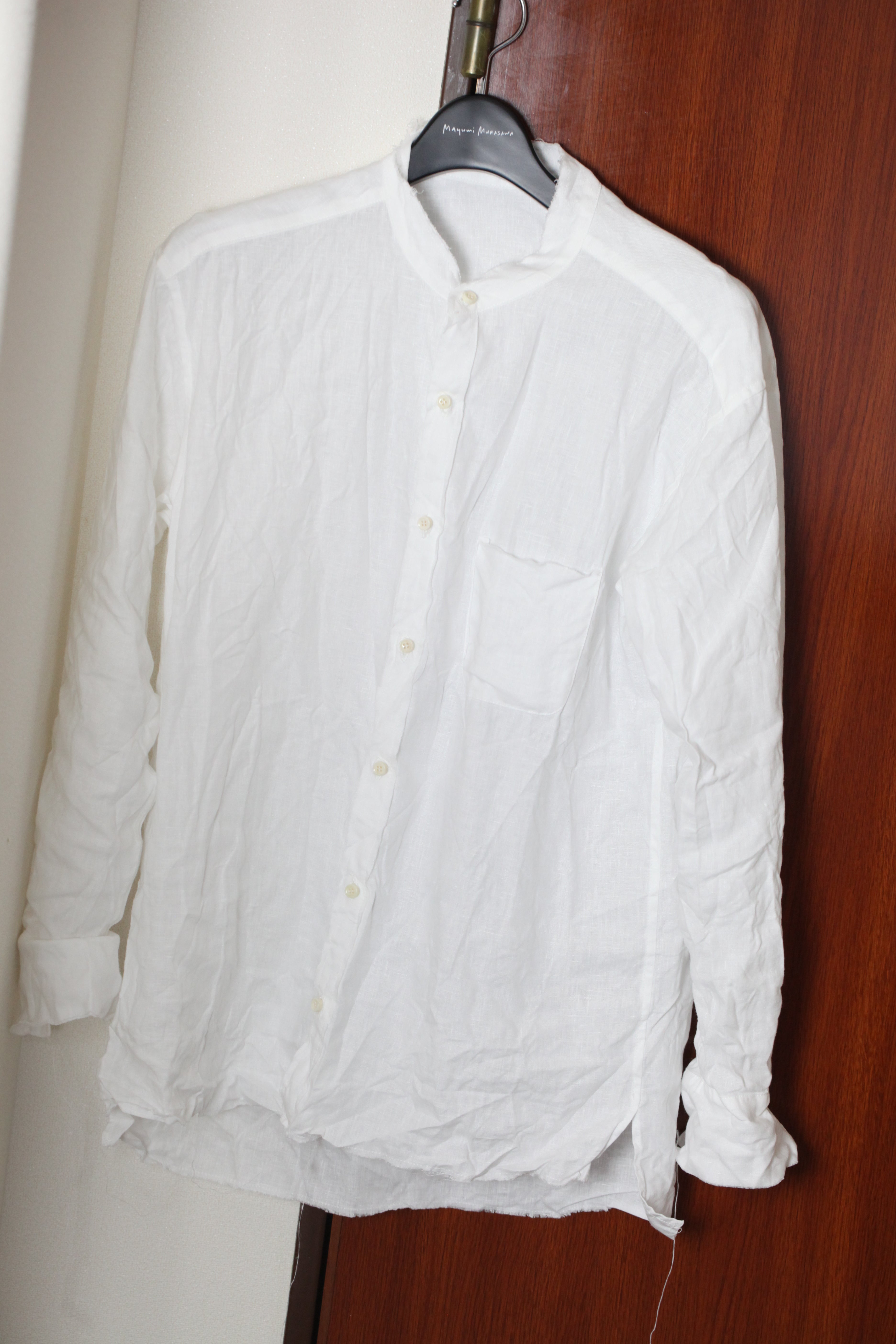 マユミムラサワシャツ mayumi murasawa shirt_白_スタンドシャツ