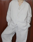 mayumi murasawa shirt_リネン和紙_Vシャツ