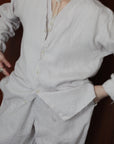 mayumi murasawa shirt_リネン和紙_Vシャツ