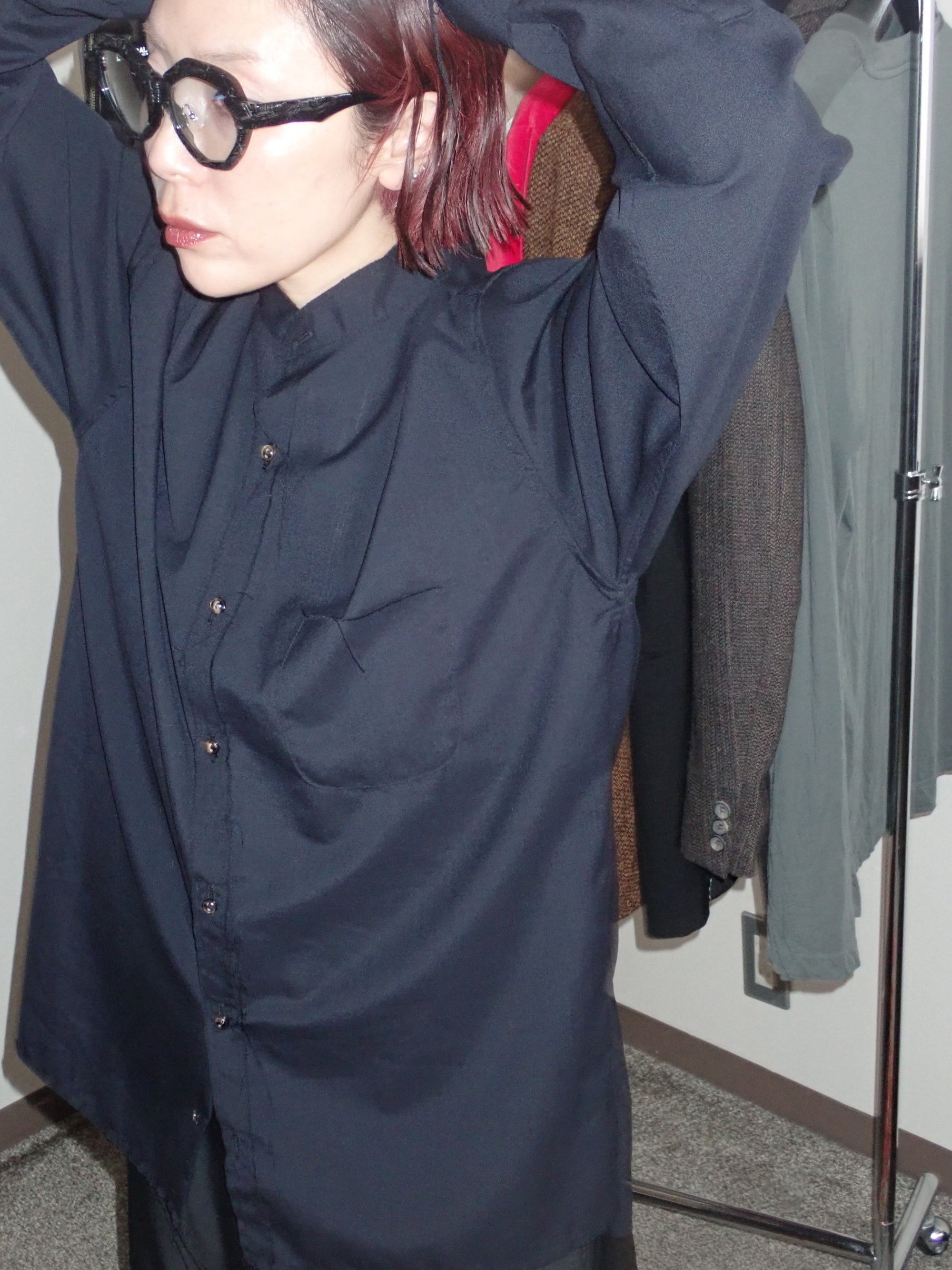 mayumi murasawa shirt_ウールネイビー