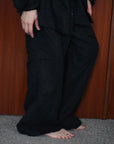 mayumi murasawa shirt_黒リネン_パンツ