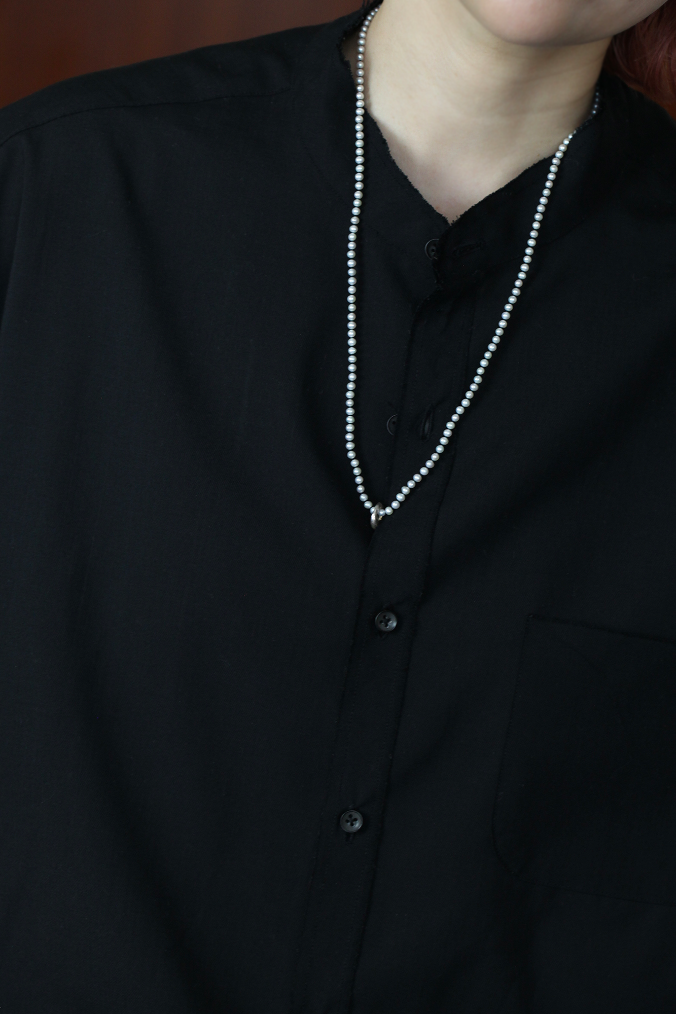 チャームのためのネックレス_パール_丸玉