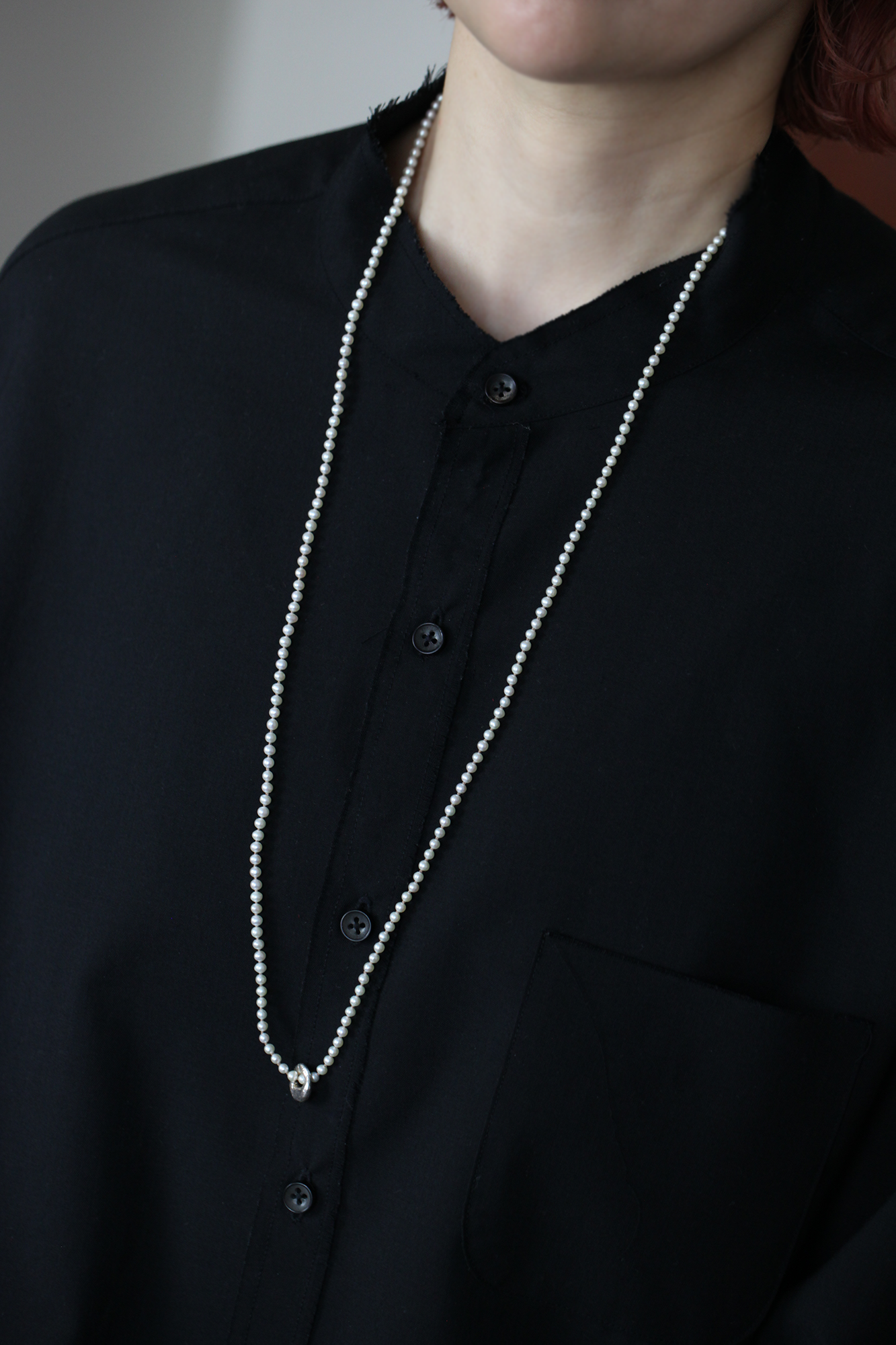 チャームのためのネックレス_パール_丸玉