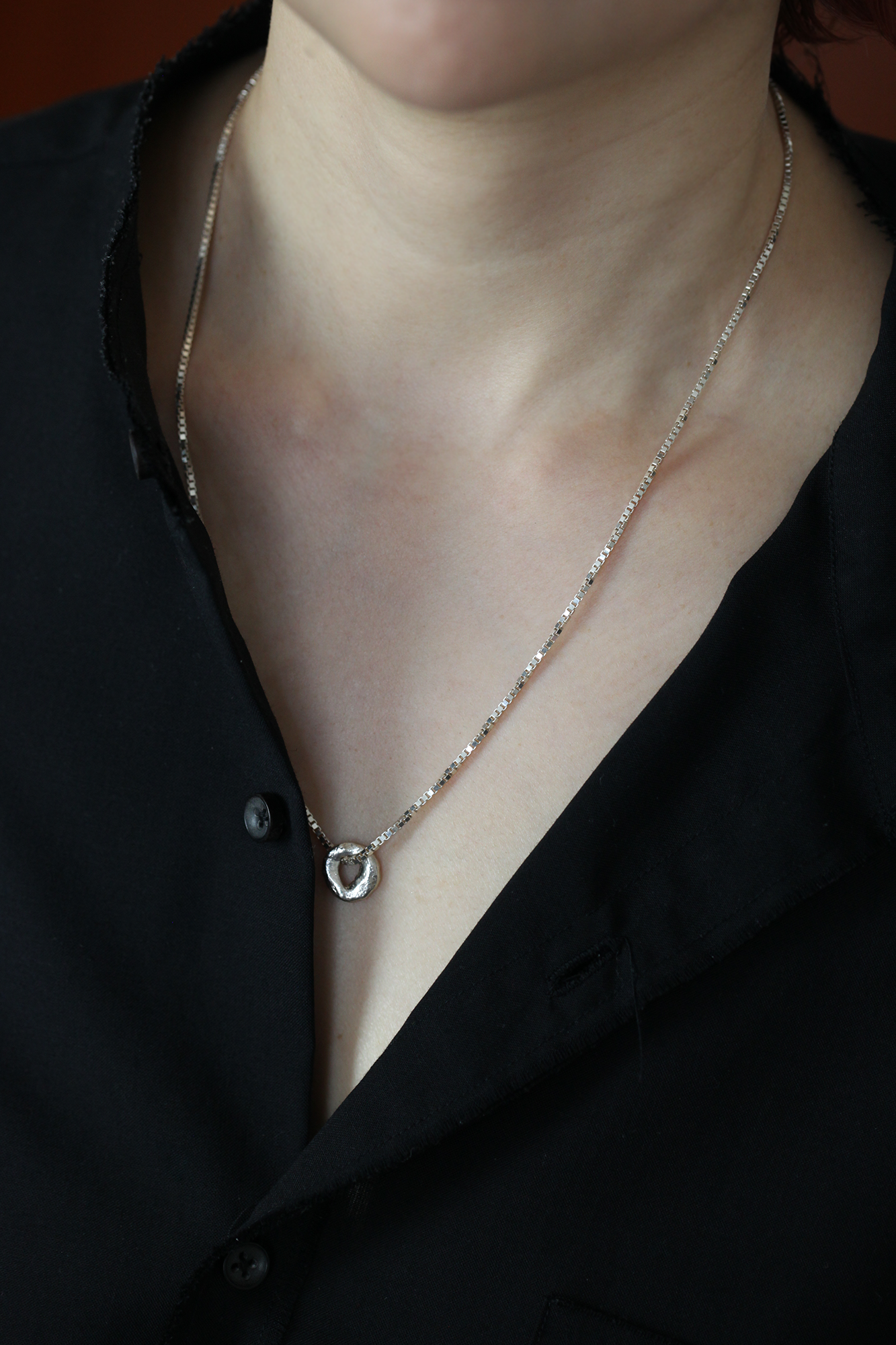 チャームのためのネックレス_ シルバー