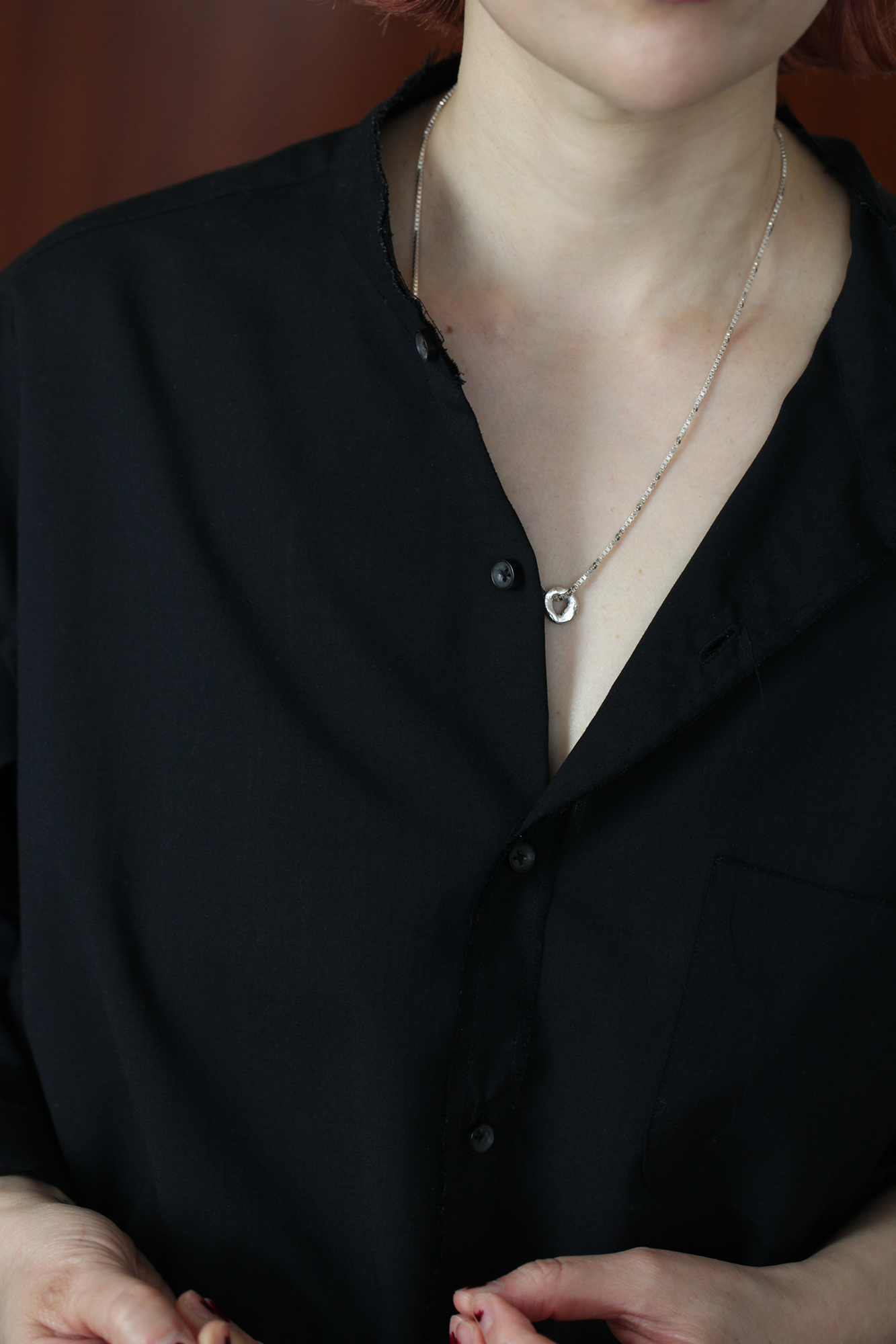 チャームのためのネックレス_ シルバー