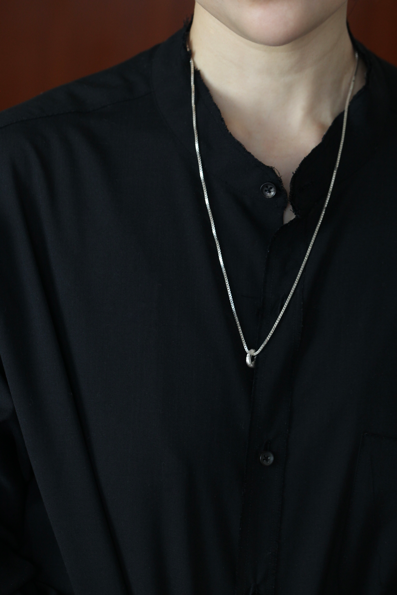 チャームのためのネックレス_ シルバー